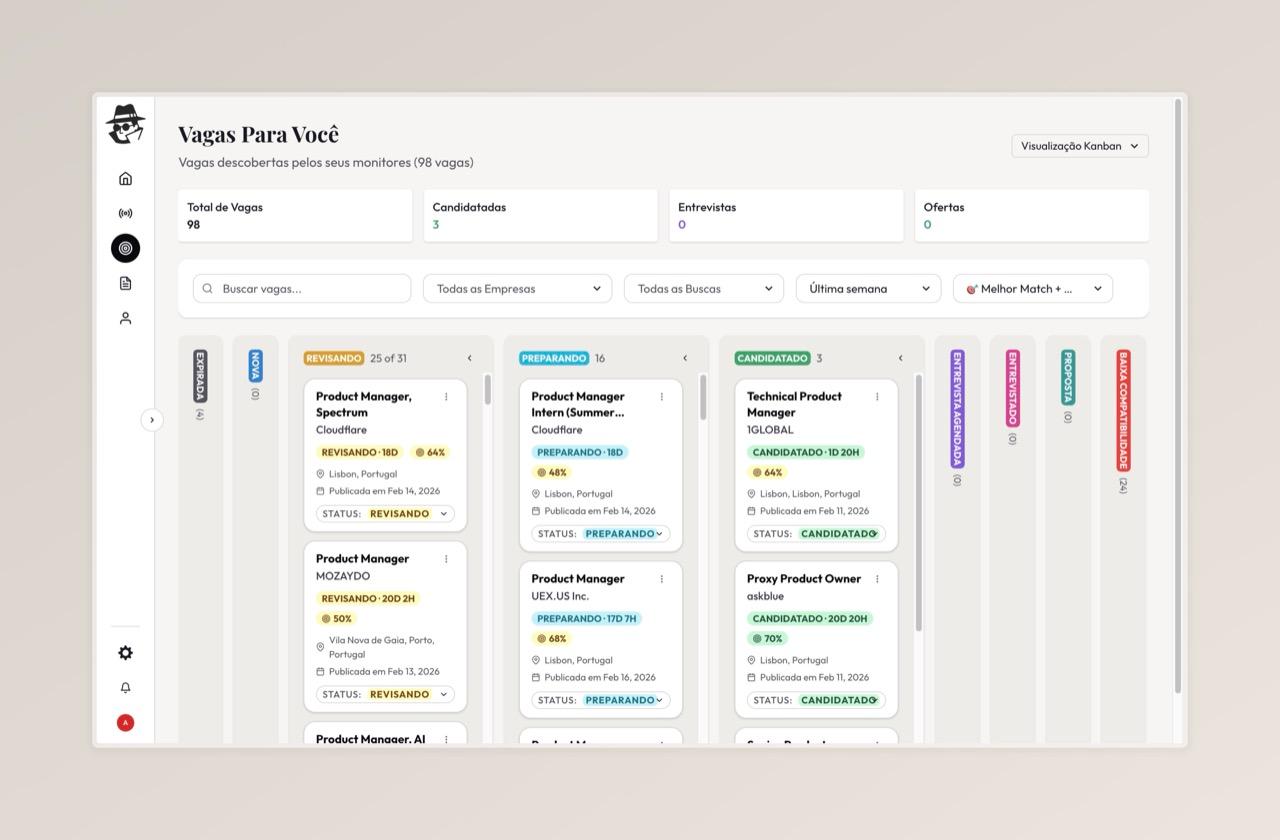 ResumeAgent job monitor and application tracking dashboard